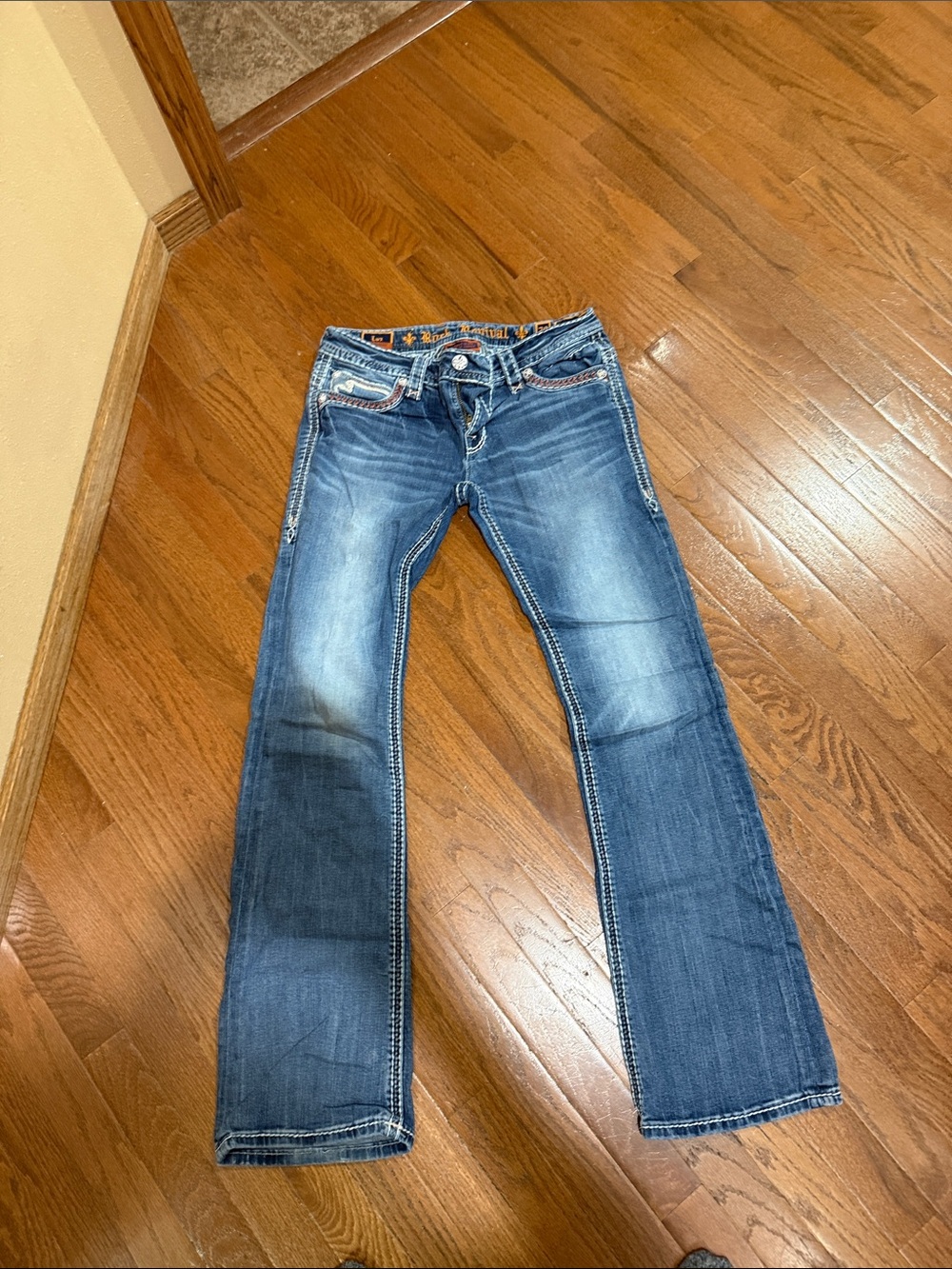 Rock & Republic Women's Medium Blue Flare Jeans